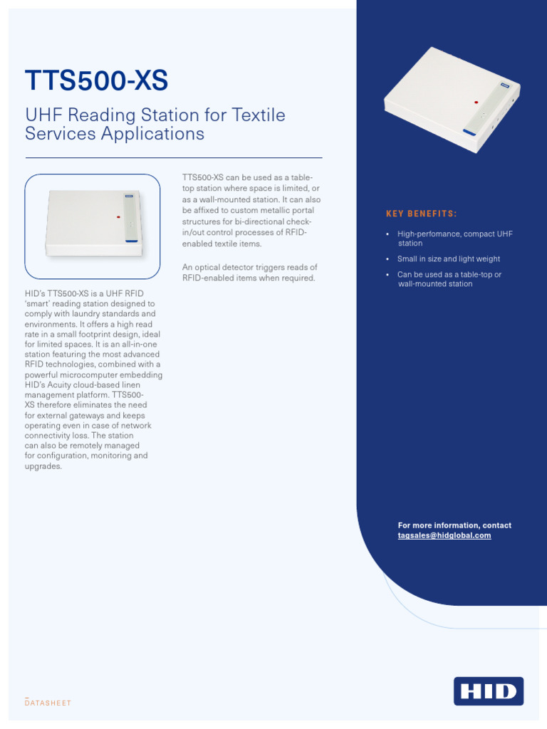 Tts500-Xs Datasheet TABLETOP | PDF | Radio Frequency Identification ...