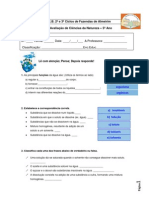 Escola E.B. 2º e 3º Ciclos de Fazendas de Almeirim Ficha de Avaliação de Ciências Da Natureza - 5º Ano