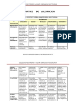 Matriz de Valoracion ProyectoAula