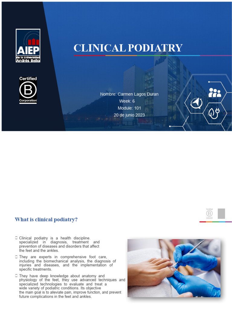 Presentation of Podiatry Clinic | PDF | Diseases And Disorders | Foot