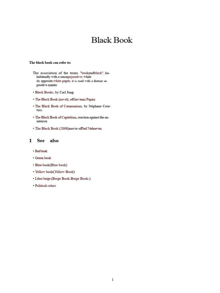 Black Book | PDF