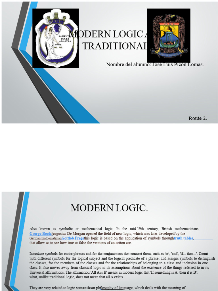 Modern and Traditional Logic | PDF | Logic | Truth
