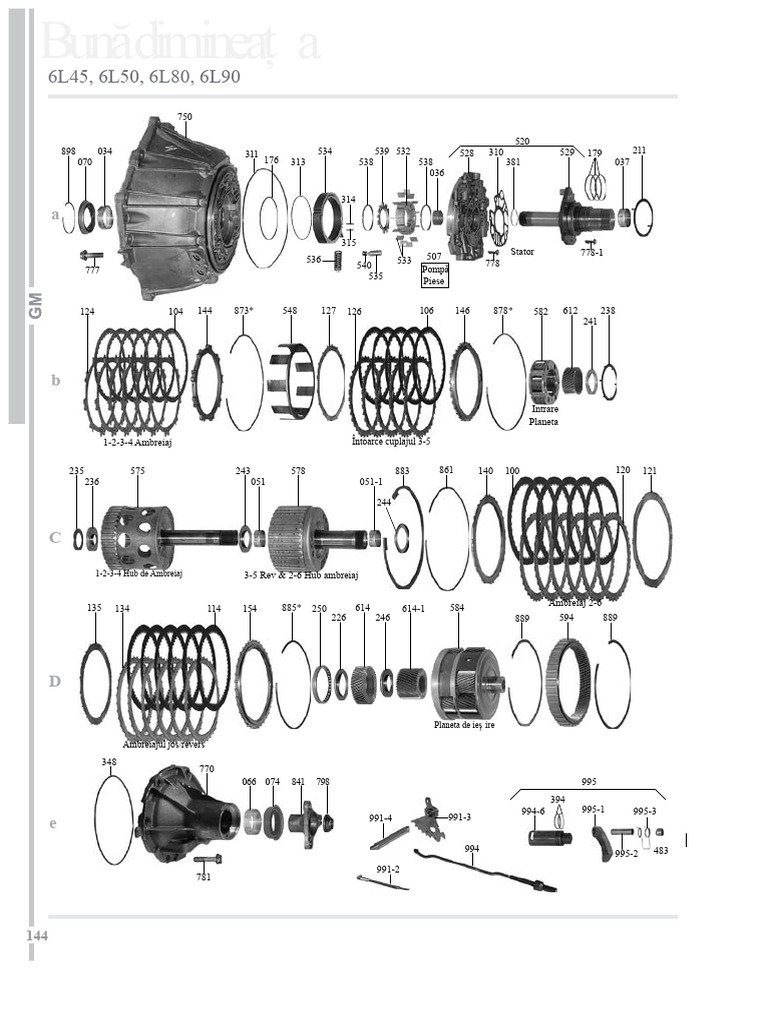 6L45, 6L50, 6L80, 6L90: Întoarce Cuplajul 3-5 | PDF