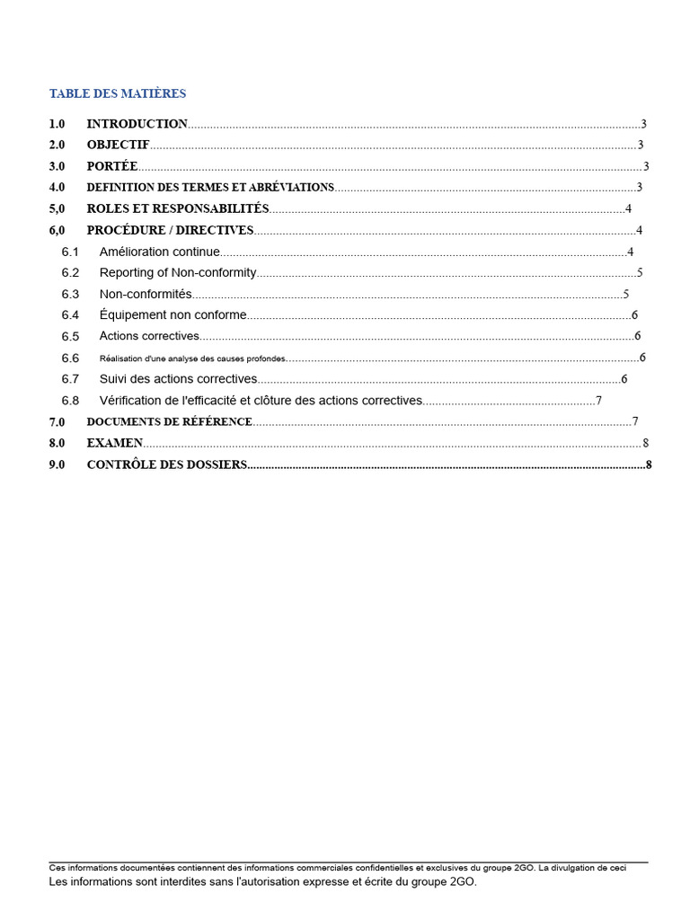 Procédure d'Amélioration Continue 2GO | PDF | Audit | Business