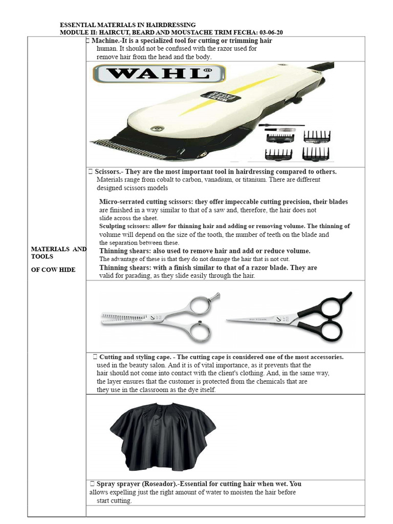 Essential Hairdressing Tools Explained | PDF