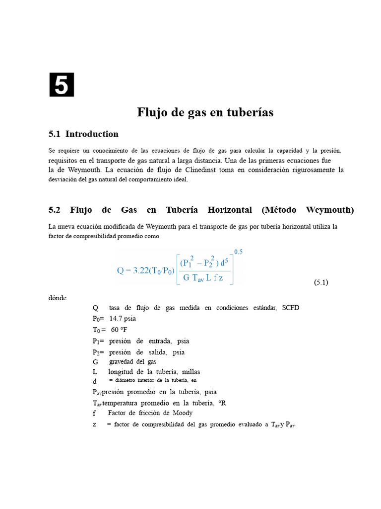 Flujo de Gas en Tuberías | PDF | Gases | Presión