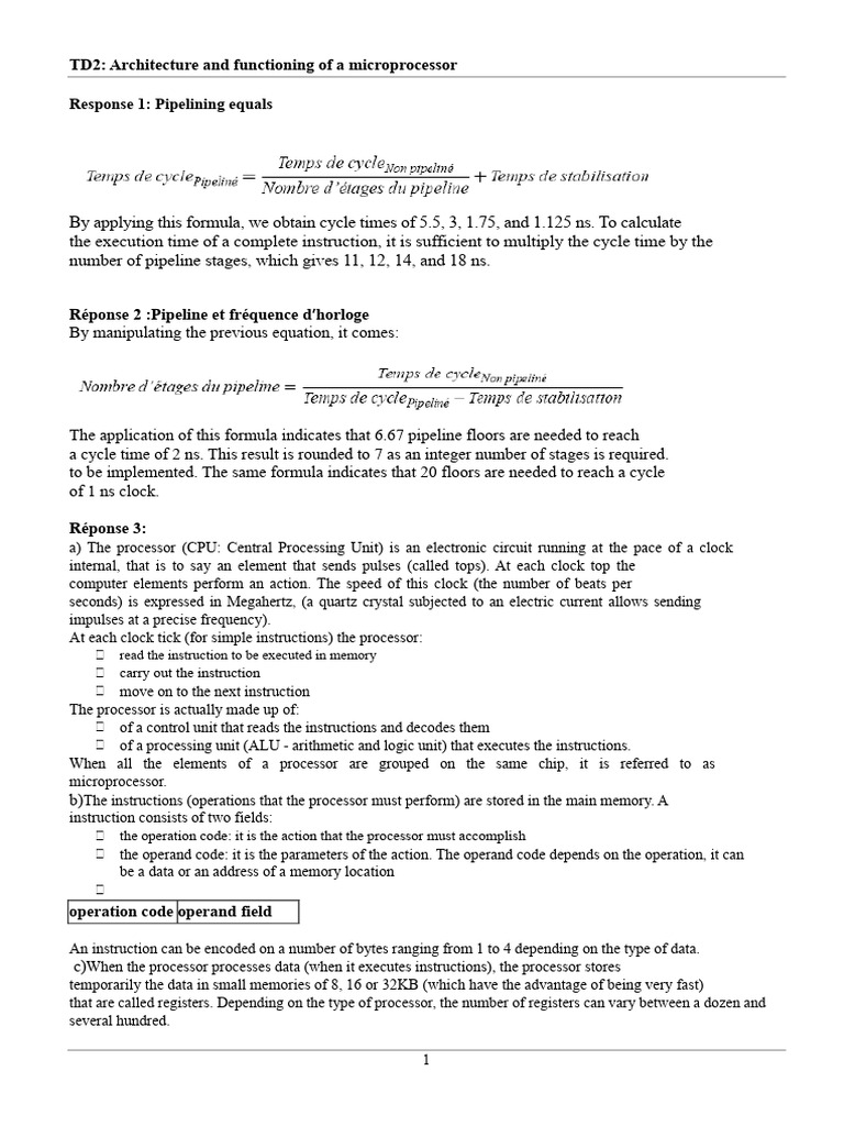 Corrected_TD2 | PDF | Central Processing Unit | Electronics