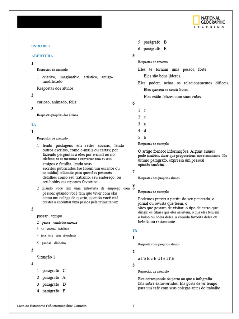 Respostas de Alunos e Exemplos de Texto | PDF | Imagem | Memória