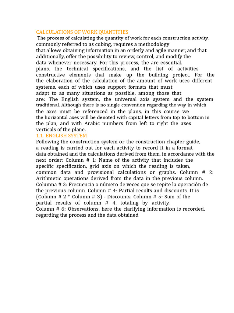 Calculations of Work Quantities | PDF | Cartesian Coordinate System ...