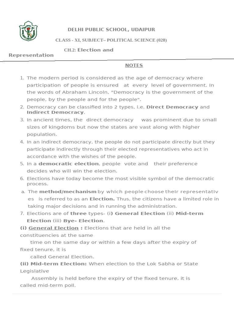 Election and Representation in India | PDF | Voting | Electoral District