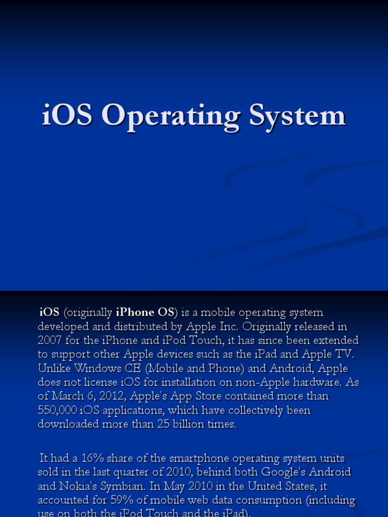 iOS Operating System | Ios | I Phone