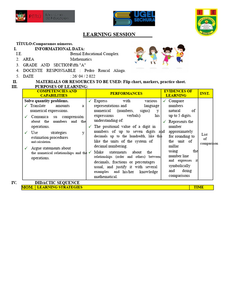 Comparing Natural Numbers in Math Class | PDF | Ear | Senses