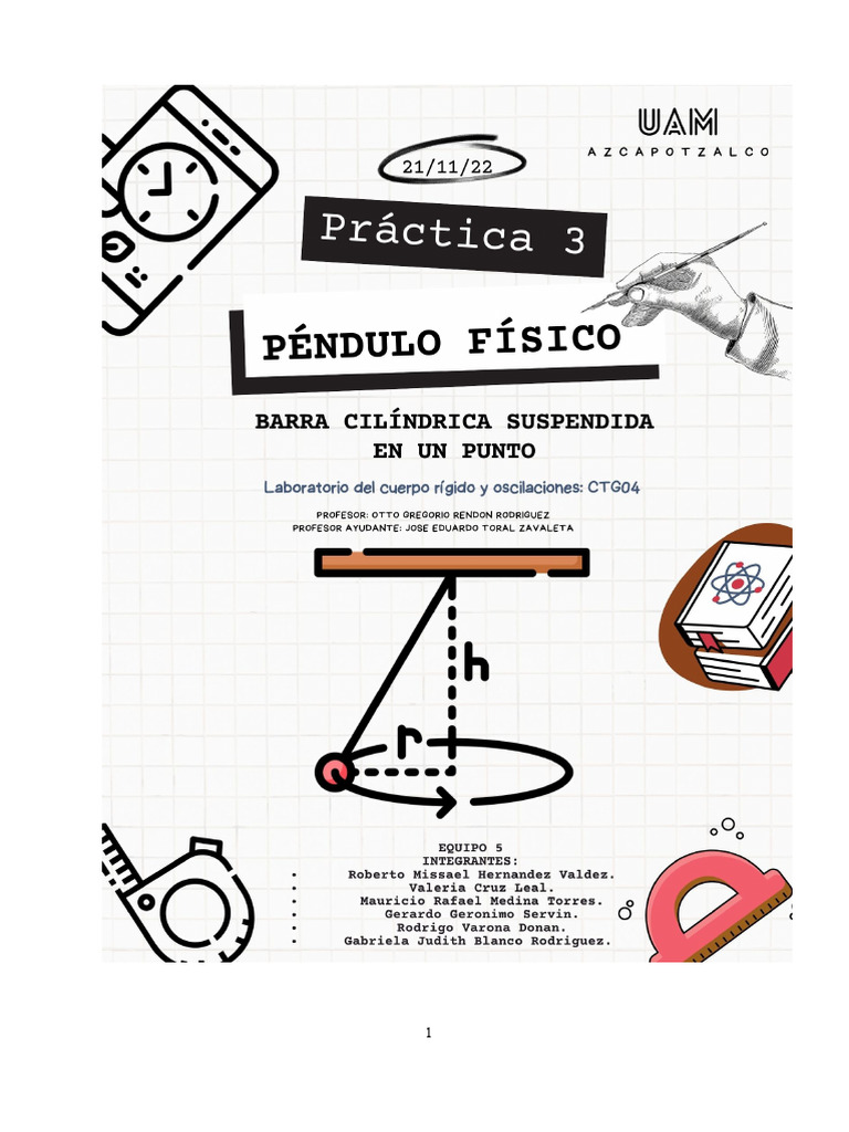 Physical Pendulum Experiment Analysis | PDF | Pendulum | Physical Phenomena