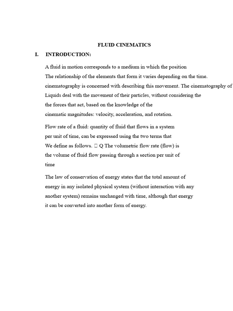 Fluid Kinematics and Flow Dynamics | PDF | Fluid Dynamics | Laminar Flow