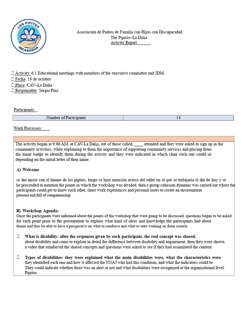 Educational Workshop on Disabilities | PDF | Disability | Psychological ...
