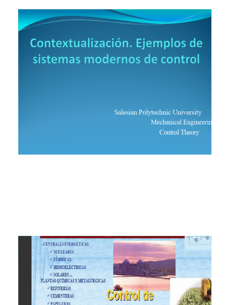 1.4 Examples of Modern Control Systems | PDF