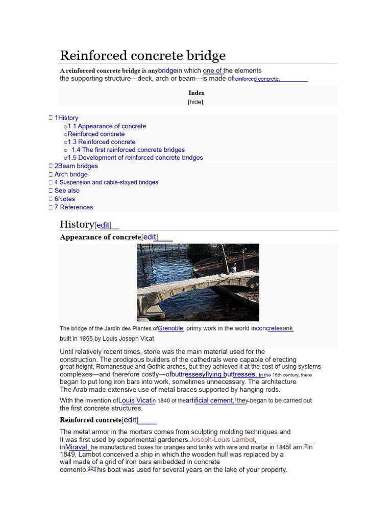 Reinforced Concrete Bridge Overview | PDF | Concrete | Reinforced Concrete