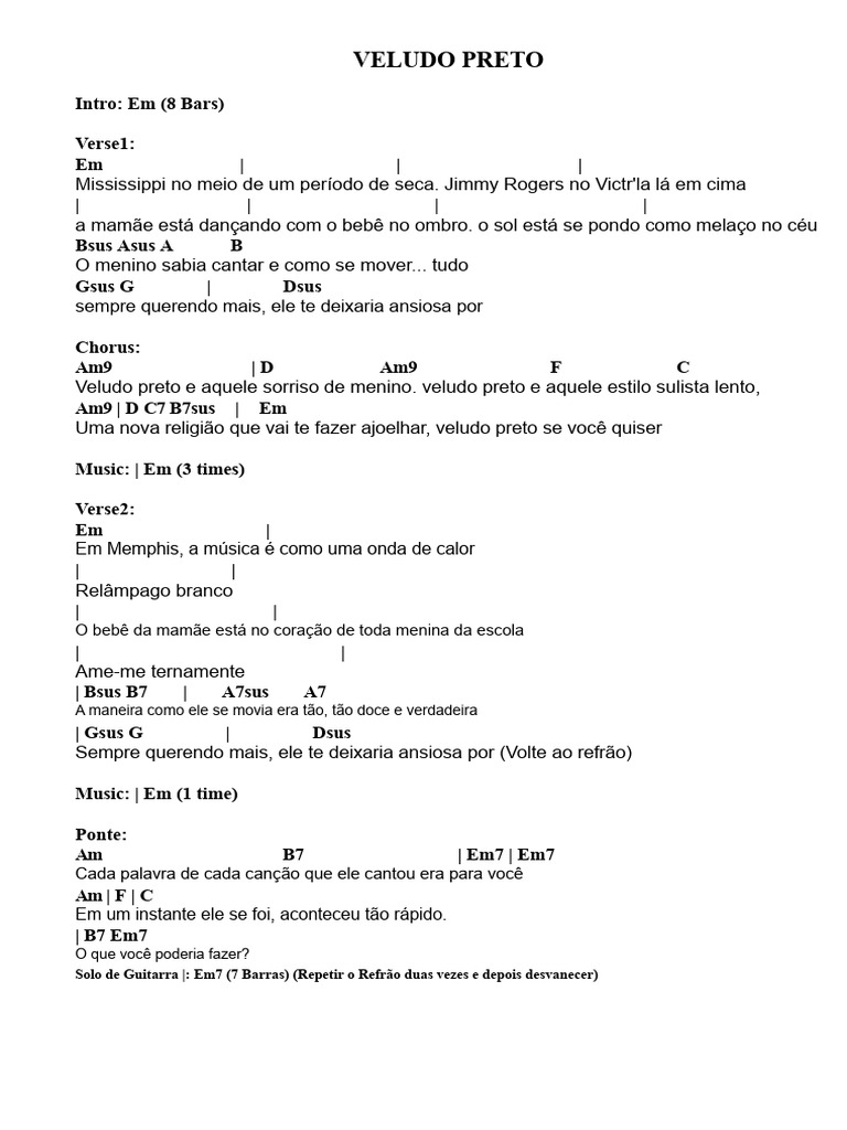 Veludo Preto | PDF