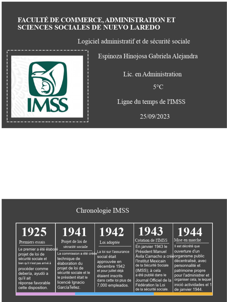 Chronologie de l'IMSS au Mexique | PDF | Retraite