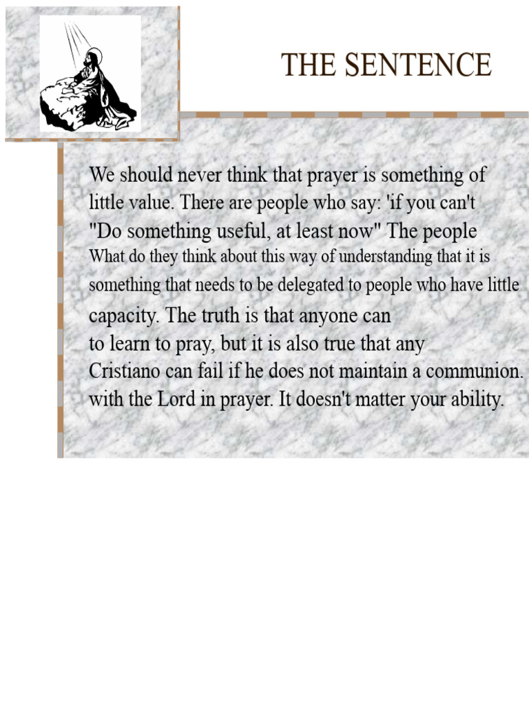 Importance of Prayer in Christian Life | PDF | Prayer | God