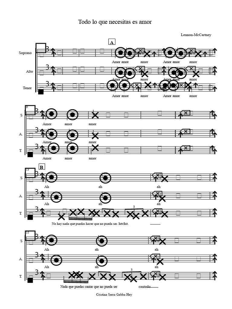 Todo lo que necesitas es amor | PDF | Grabación de sonido