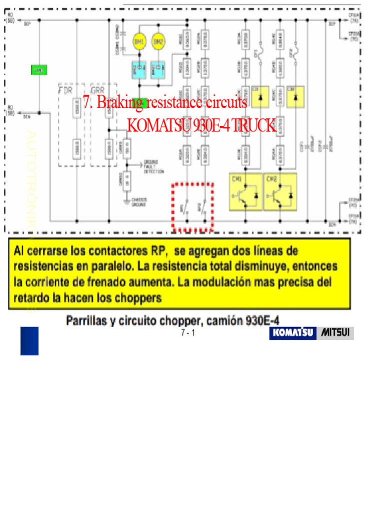 Komatsu 930E-4 Brake Resistance Circuits | PDF | Resistor | Electric Motor