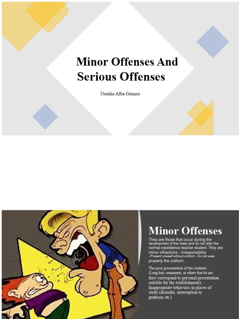 Understanding Minor and Serious Offenses | PDF