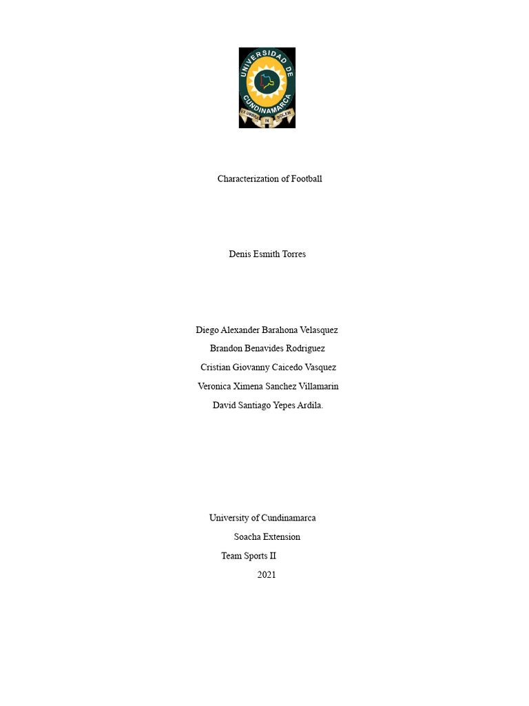 Characterization of Football | PDF | Sports Rules And Regulations ...