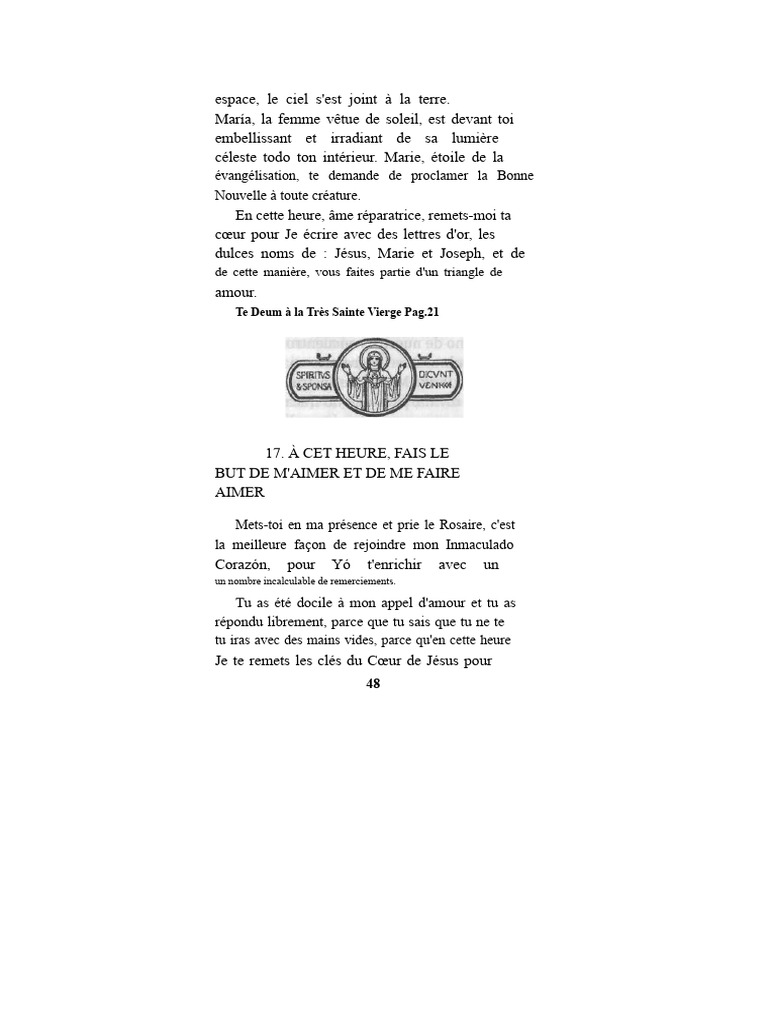 Prière et dévotion à la Vierge Marie | PDF | Marie, mère de Jésus | Amour