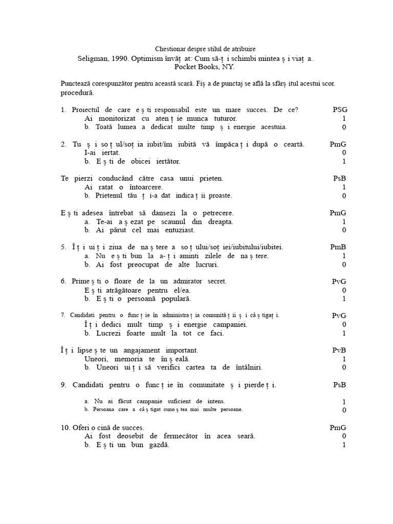 Scorarea ASQ | PDF