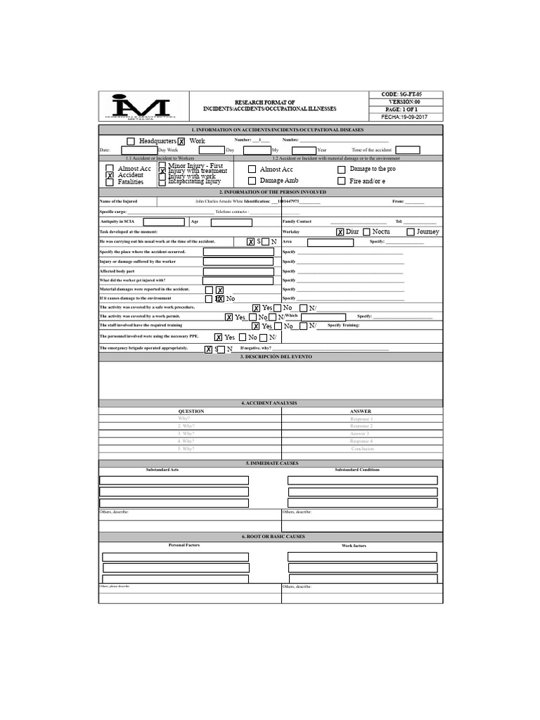 Incident Reporting and Analysis Template | PDF | Risk | Accidents
