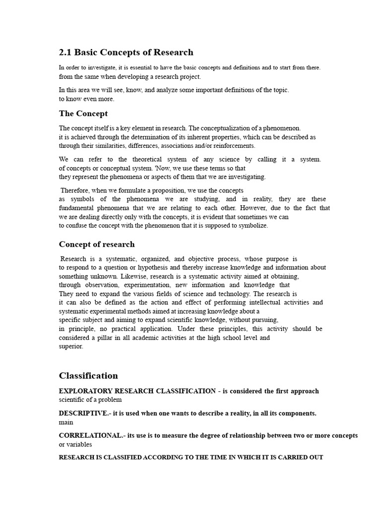 Basic Research Concepts Explained | PDF | Methodology | Knowledge