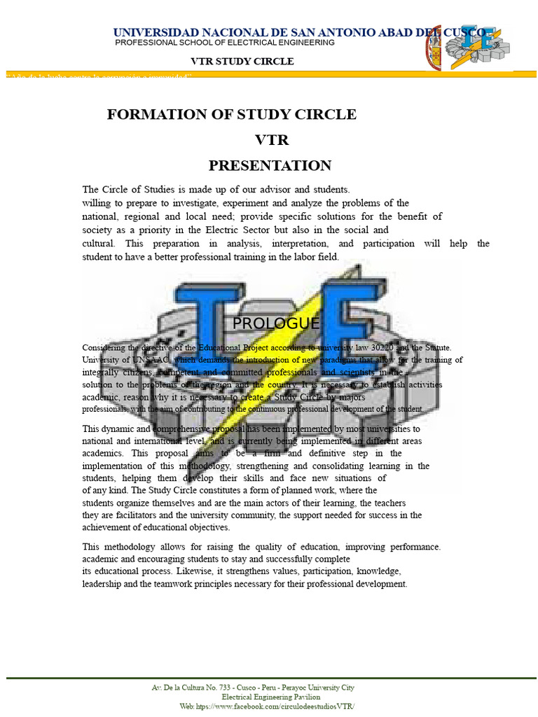 VTR Study Circle for Electrical Engineering | PDF | Learning | Knowledge