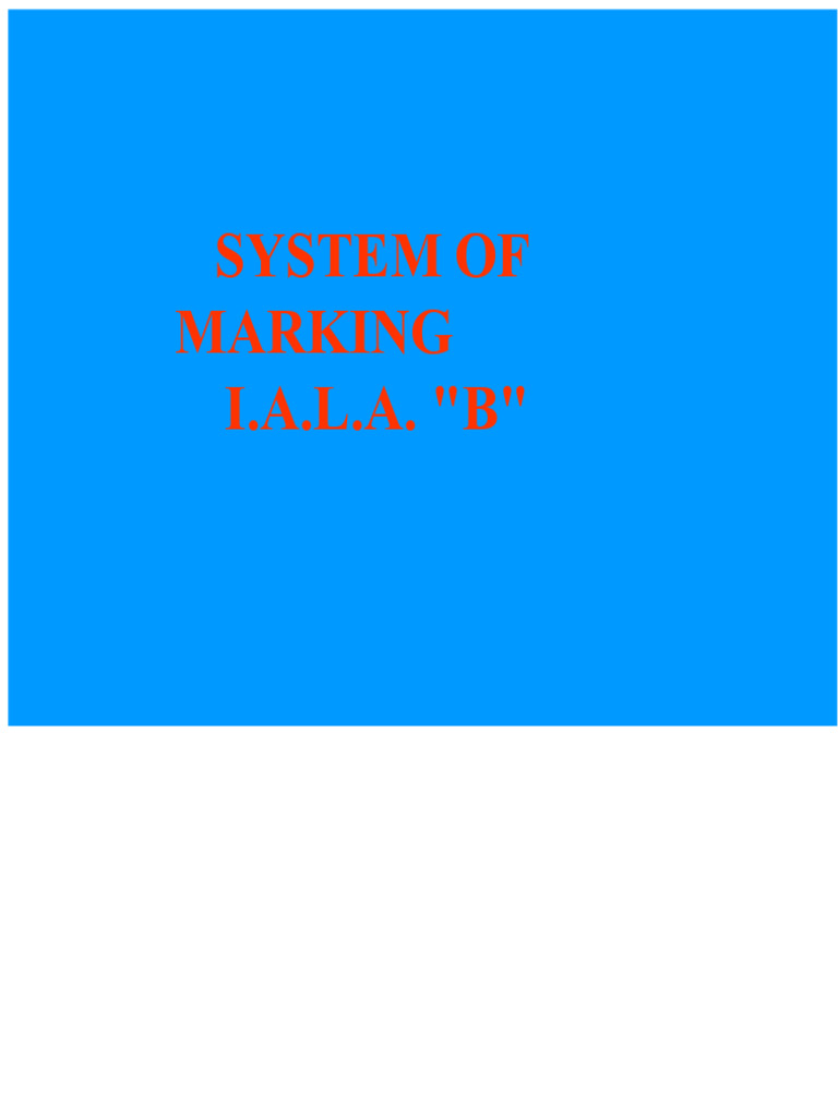 IALA B System | PDF | Navigation