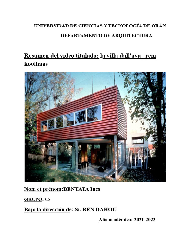 La Villa Dall'Ava | PDF | Diseño arquitectonico | Arquitectura
