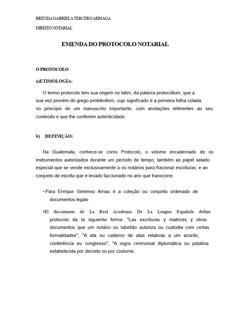 Protocolo Notarial e Emendas na Guatemala | PDF | Jurisdição | Emenda ...