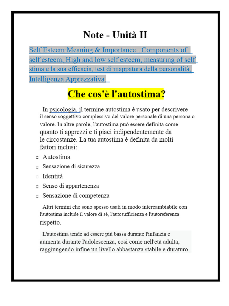 Note MSD Unità 2 | PDF