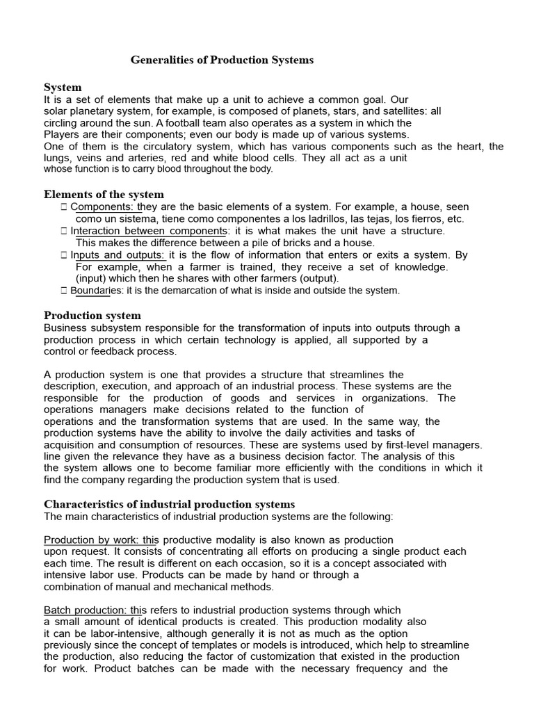 Overview of Production Systems | PDF | System | Computer Aided Design