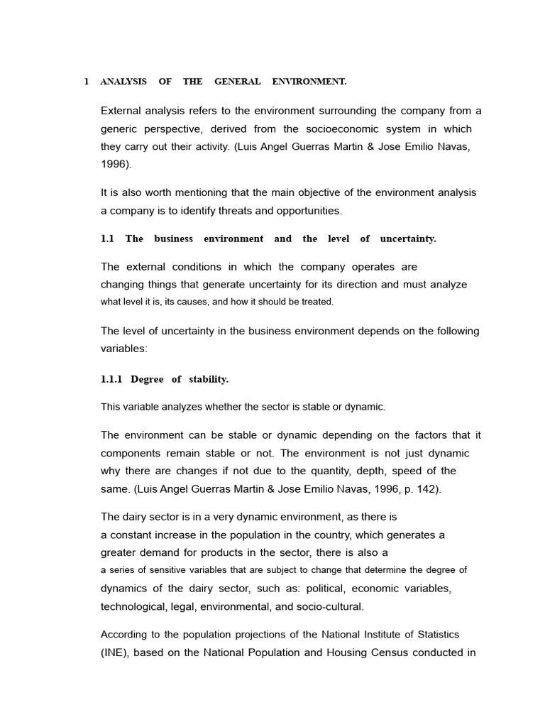 Analysis of The General Environment | PDF | Demand | Economies