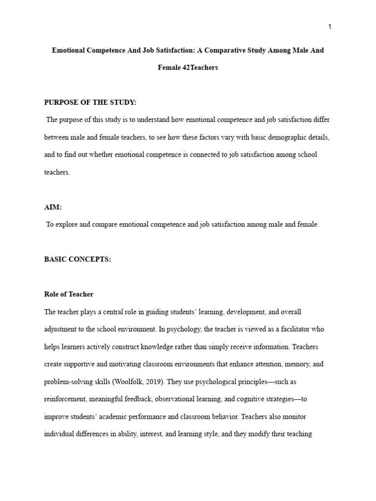 Emotional Competence and Job Satisfaction_ a Comparative Study Among ...