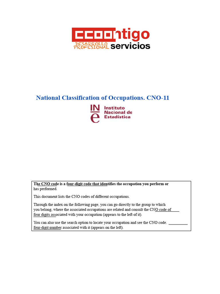 National Occupation Classification Codes | PDF | Engineering | Textiles