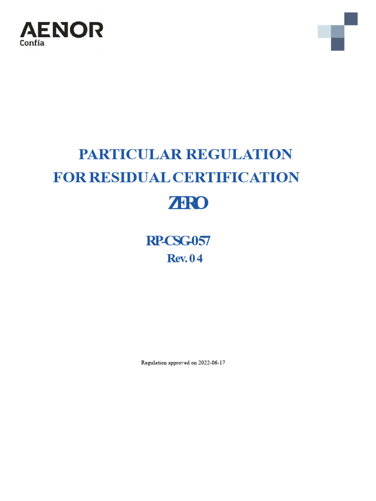 Zero Waste Certification Regulation Guide | PDF | Waste | Waste Management
