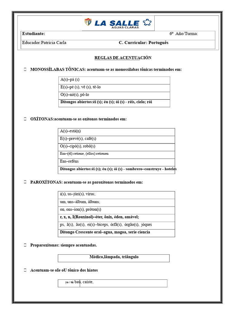 Reglas de Acentuación PDF | PDF | Lingüística | Fonética