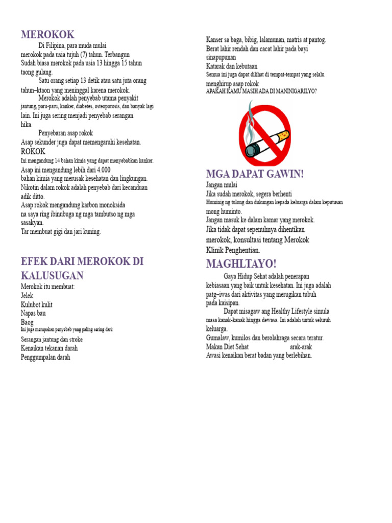 Brosur Anti Merokok | PDF