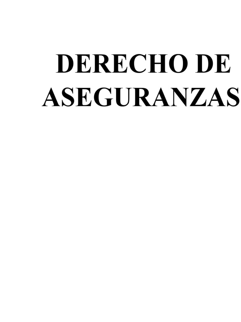 Introducción al Derecho de Aseguranzas | PDF | Seguro | Reaseguro