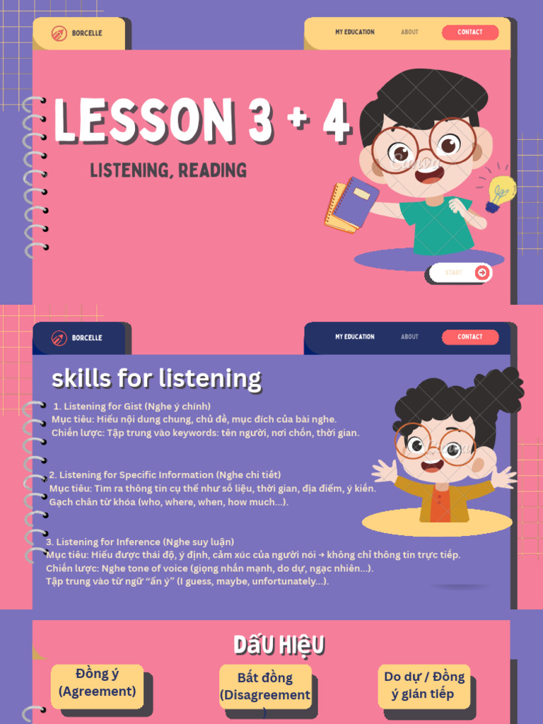 Colorful Illustration English Class Education Presentation | PDF
