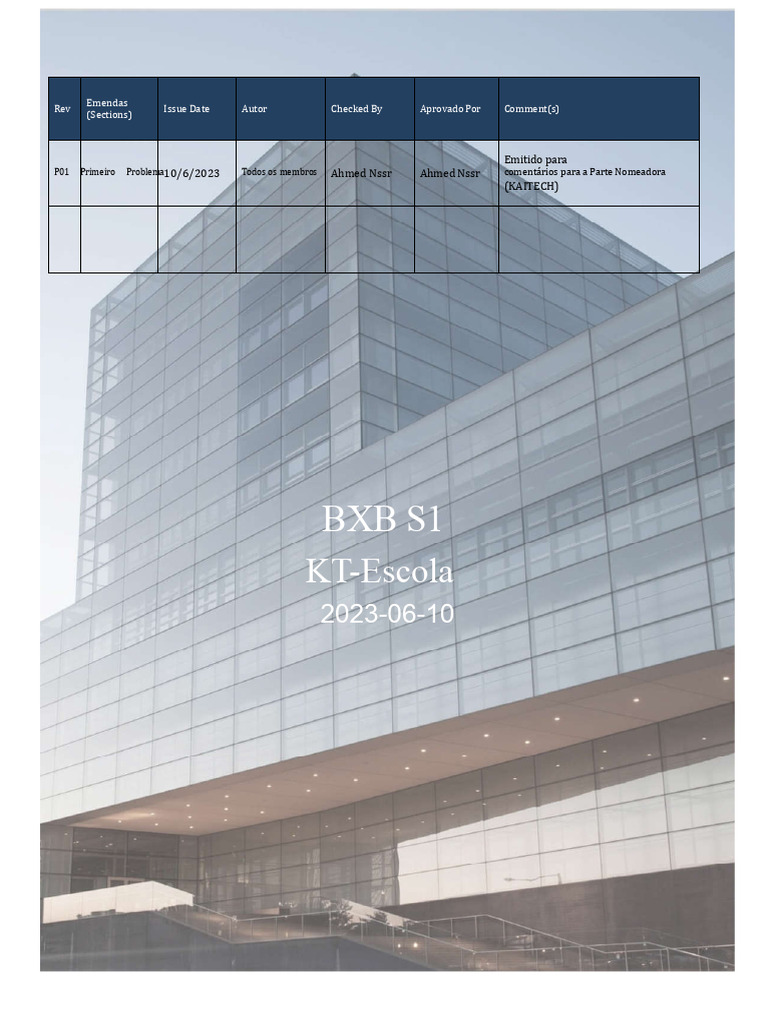 Plano de Execução BIM para KT-Escola | PDF | BIM | Autodesk Revit