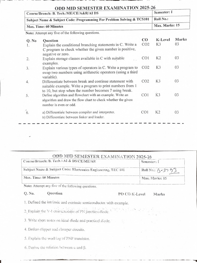 My Midsem 2025 | PDF