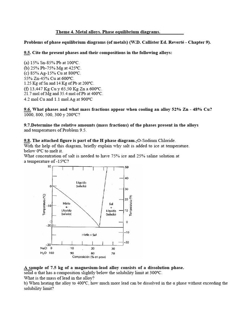Metal Alloys Phase Diagrams Analysis | PDF | Phase (Matter) | Alloy
