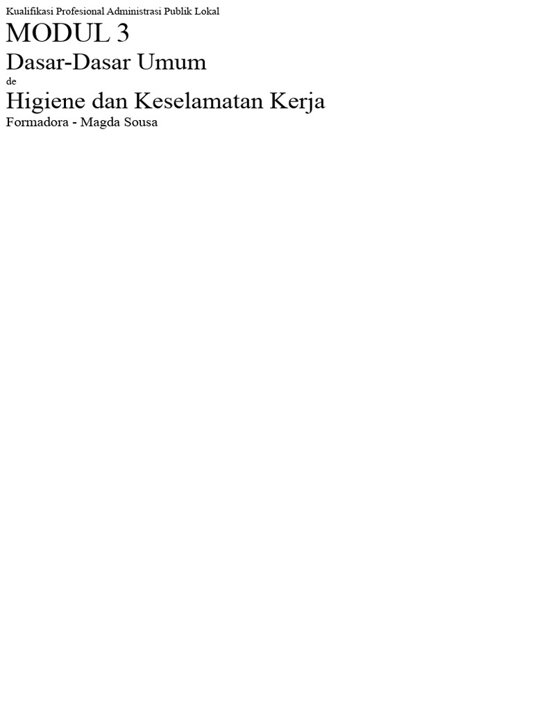 Modul 3 - Dasar-Dasar Umum HST | PDF